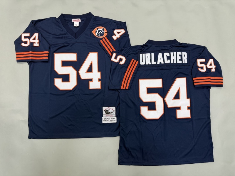 Men 2025 Nike Chicago Bears #54 Urlacher blue Throwback Limited NFL Jersey style 001->chicago bears->NFL Jersey